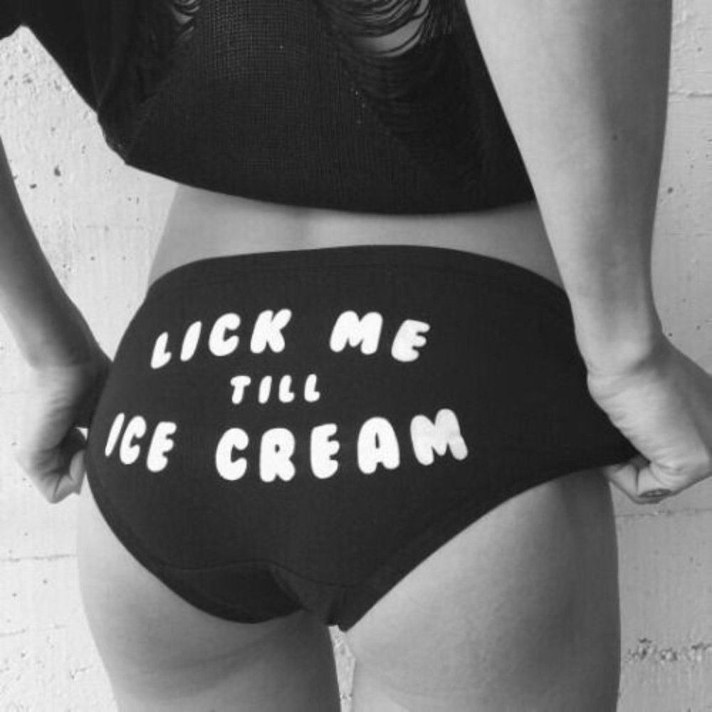 Lick Me Till Ice Cream Low Rise Cheeky Boyshorts